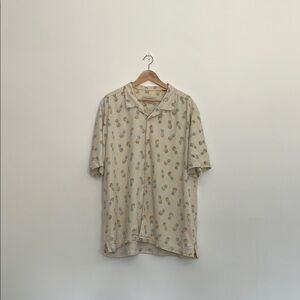 Tommy Bahama, mens XXL, pineapple print collared shirt, short sleeve
